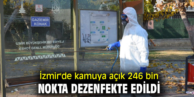 İzmir'de ​kamuya açık 246 bin nokta dezenfekte edildi