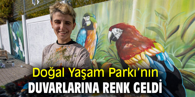 İzmir Büyükşehir Belediyesi Doğal Yaşam Parkı'nın duvarlarına renk geldi