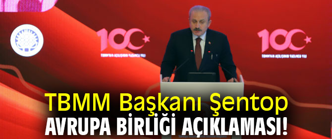 TBMM Başkanı Şentop, Avrupa Birliği açıklaması!