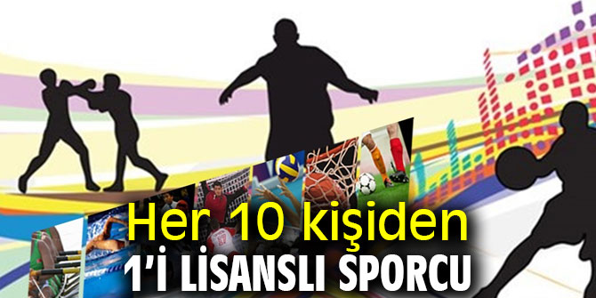 Her 10 kişiden 1’i lisanslı sporcu 