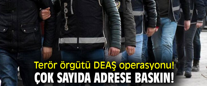 Terör örgütü DEAŞ operasyonu! Çok sayıda adrese baskın!