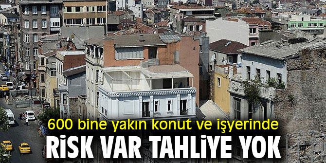 600 bine yakın konut ve işyerinde risk var tahliye yok