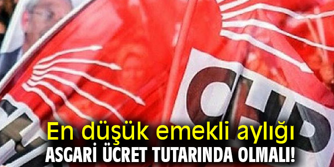 En düşük emekli aylığı asgari ücret tutarında olmalı!