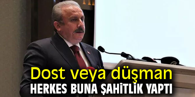 Dost veya düşman herkes buna şahitlik yaptı