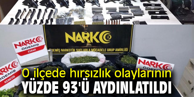 O ilçede hırsızlık olaylarının yüzde 93'ü aydınlatıldı