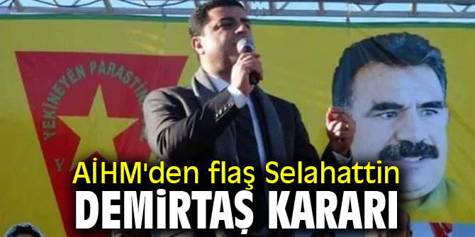 AİHM'den flaş Selahattin Demirtaş kararı