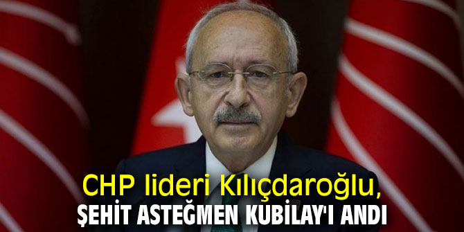 CHP lideri Kılıçdaroğlu, Şehit Asteğmen Kubilay'ı andı