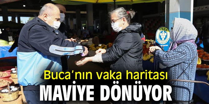 Buca’nın vaka haritası maviye dönüyor 
