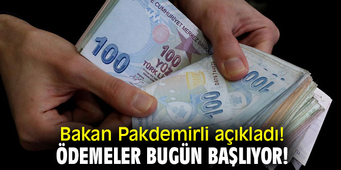 Bakan Pakdemirli açıkladı! Ödemeler bugün başlıyor!
