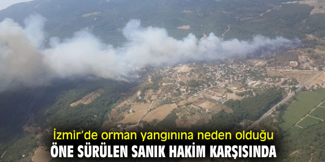 İzmir’de orman yangınına neden olduğu öne sürülen sanık hakim karşısında