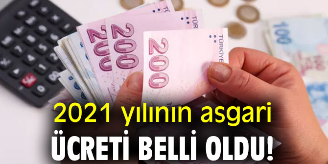 2021 yılının asgari ücreti belli oldu!