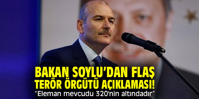Bakan Soylu’dan flaş terör örgütü açıklaması! "Eleman mevcudu 320'nin altındadır”