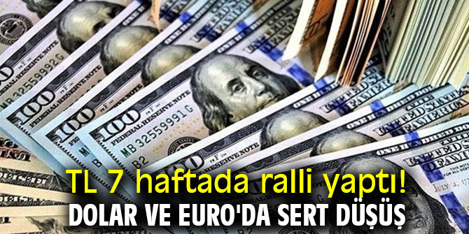 Dolar ve Euro'da sert düşüş