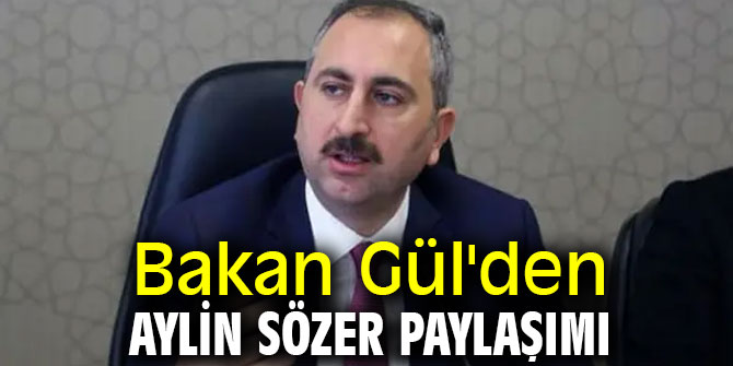 Bakan Gül'den Aylin Sözer paylaşımı