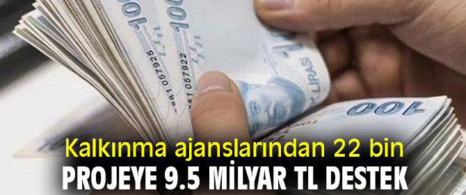 Kalkınma ajanslarından 22 bin projeye 9.5 milyar TL destek