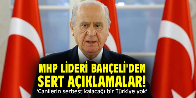 MHP lideri Bahçeli'den sert açıklamalar! 'Canilerin tıpış tıpış serbest kalacağı bir Türkiye yok'