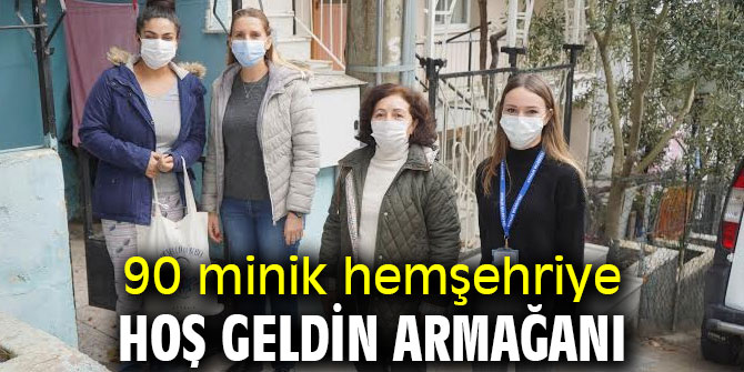 Ayvalık'ta 90 minik hemşehriye hoş geldin armağanı