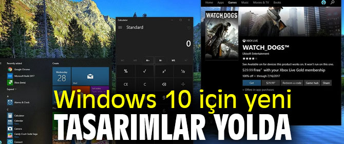 Windows 10 göze hoş gelen tasarımlar peşinde