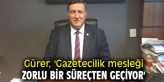 Gürer, 'Gazetecilik mesleği zorlu bir süreçten geçiyor'