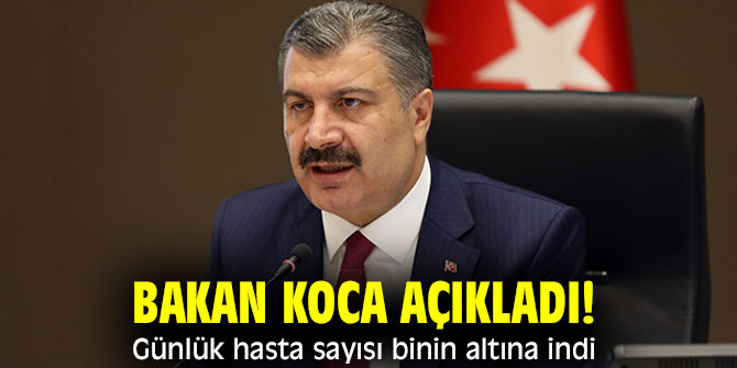 Günlük hasta sayısı binin altına indi'