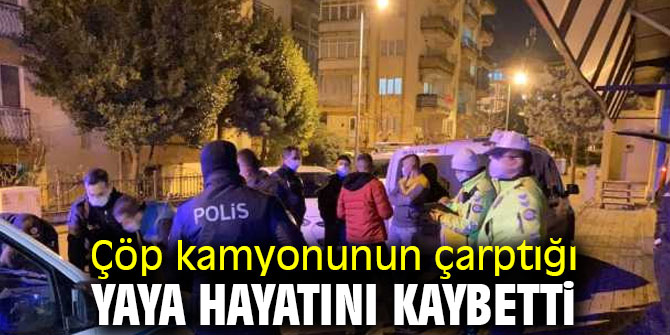 Çöp kamyonunun çarptı! Yaya canından oldu