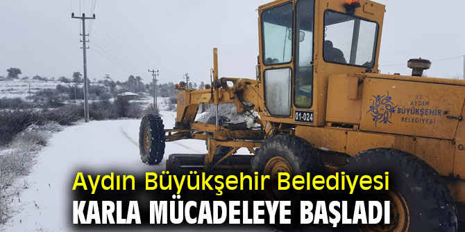Aydın Büyükşehir Belediyesi karla mücadeleye başladı