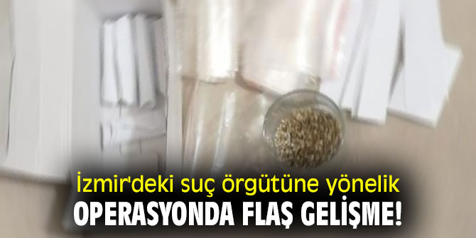 İzmir'deki suç örgütüne yönelik operasyonda flaş gelişme!