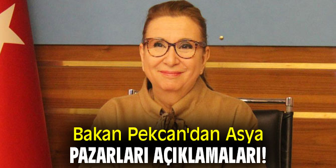 Bakan Pekcan'dan Asya pazarları açıklamaları!