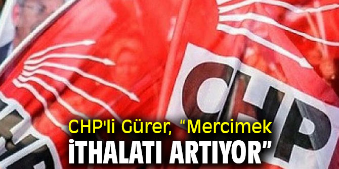 CHP'li Gürer, “Mercimek ithalatı artıyor”