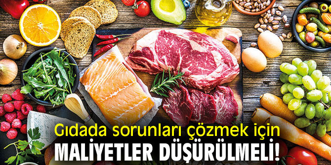Gıdada sorunları çözmek için maliyetler düşürülmeli!