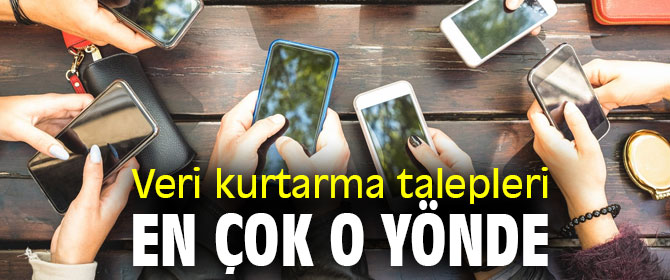 Veri kurtarma talepleri en çok o yönde