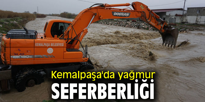 Kemalpaşa'da yağmur seferberliği