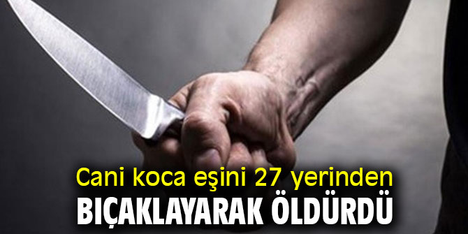 Cani koca eşini 27 yerinden bıçaklayarak öldürdü