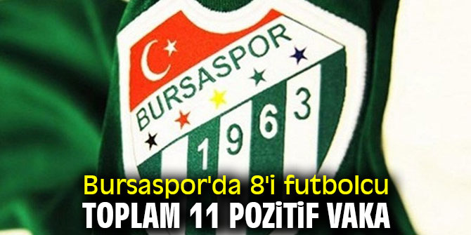 Bursaspor'da 8'i futbolcu toplam 11 pozitif vaka