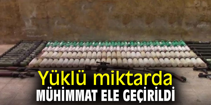 Yüklü miktarda mühimmat ele geçirildi