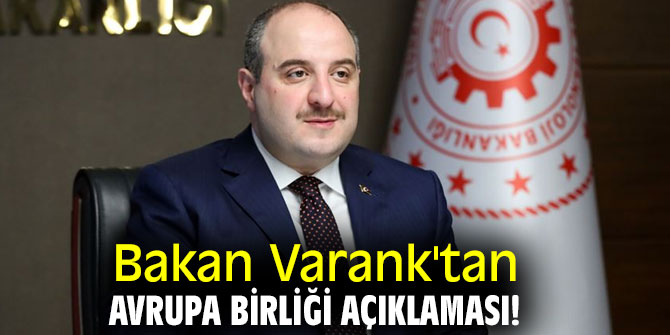 Bakan Varank'tan Avrupa Birliği açıklaması!