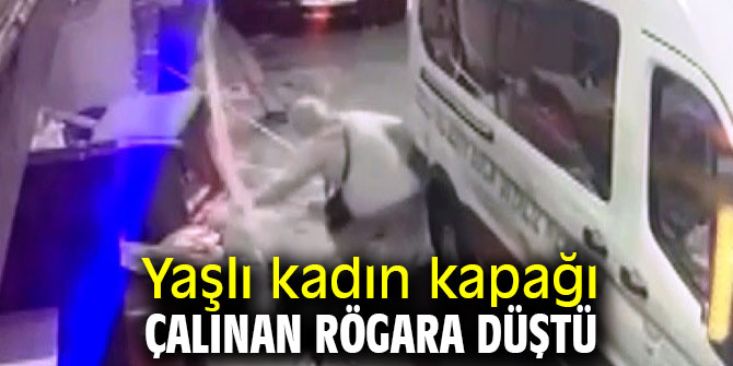 Yaşlı kadın kapağı çalınan rögara düşerek yaralandı