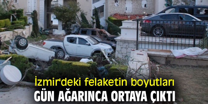 İzmir'deki hortum felaketinin boyutları gün ağarınca ortaya çıktı