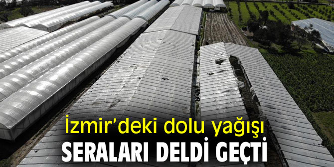 Dolu yağışı seraları deldi geçti