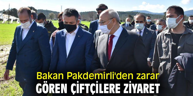 Bakan Pakdemirli, zarar gören çiftçileri ziyaret etti