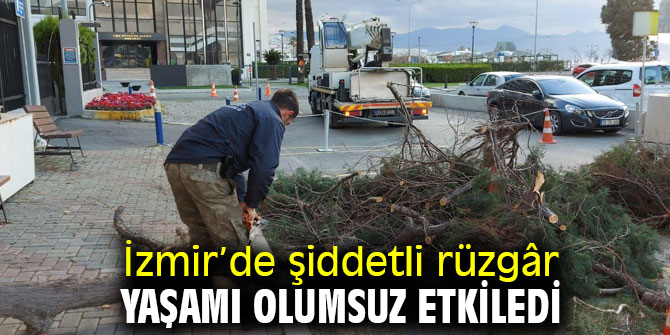 İzmir'de çatılar uçtu, ağaçlar devrildi, iskeleler hasar gördü