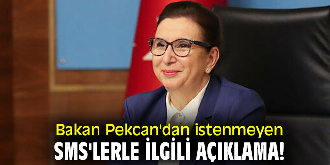Bakan Pekcan'dan istenmeyen SMS'lerle ilgili açıklama!