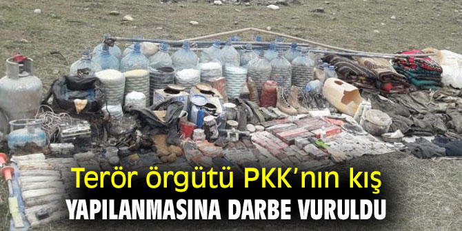 Terör örgütü PKK’nın kış yapılanmasına darbe vuruldu