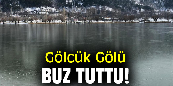 İzmir'de Gölcük Gölü buz tuttu!