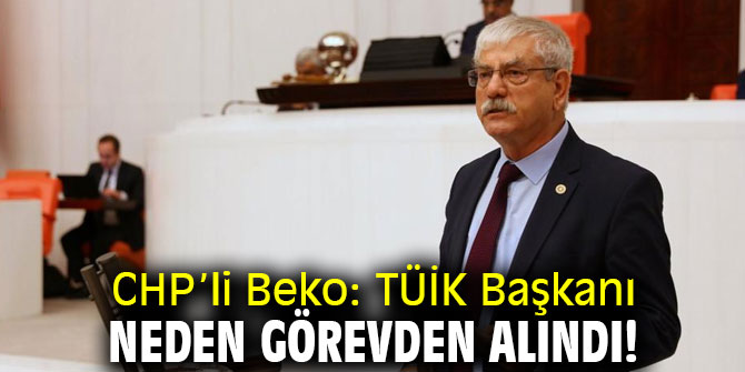 CHP'li Beko: TÜİK Başkanı Neden Görevden Alındı!