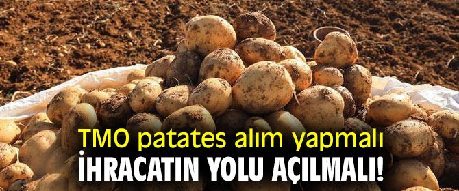 TMO patates alım yapmalı, ihracatın yolu açılmalı!
