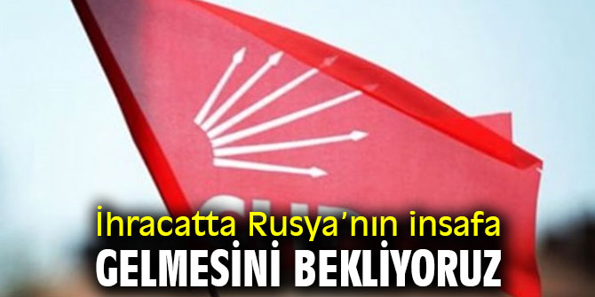 CHP'li Gürer, 'İhracatta Rusya’nın insafa gelmesini bekliyoruz'