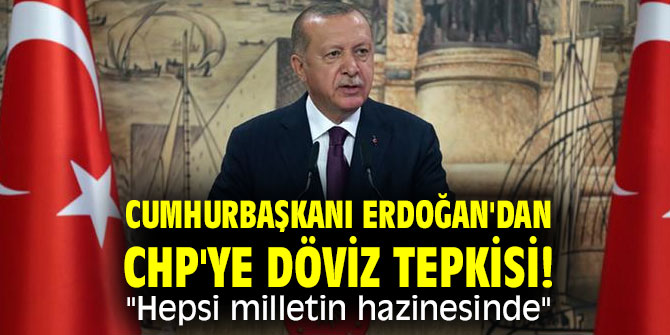 Cumhurbaşkanı Erdoğan'dan CHP'ye döviz tepkisi! "Hepsi milletin hazinesinde"