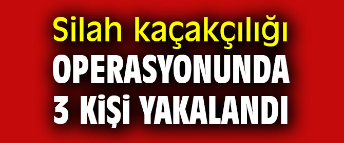 Silah kaçakçılığı operasyonunda 3 kişi yakalandı