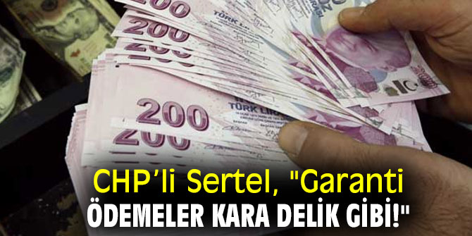 CHP’li Sertel, "Garanti ödemeler kara delik gibi!"